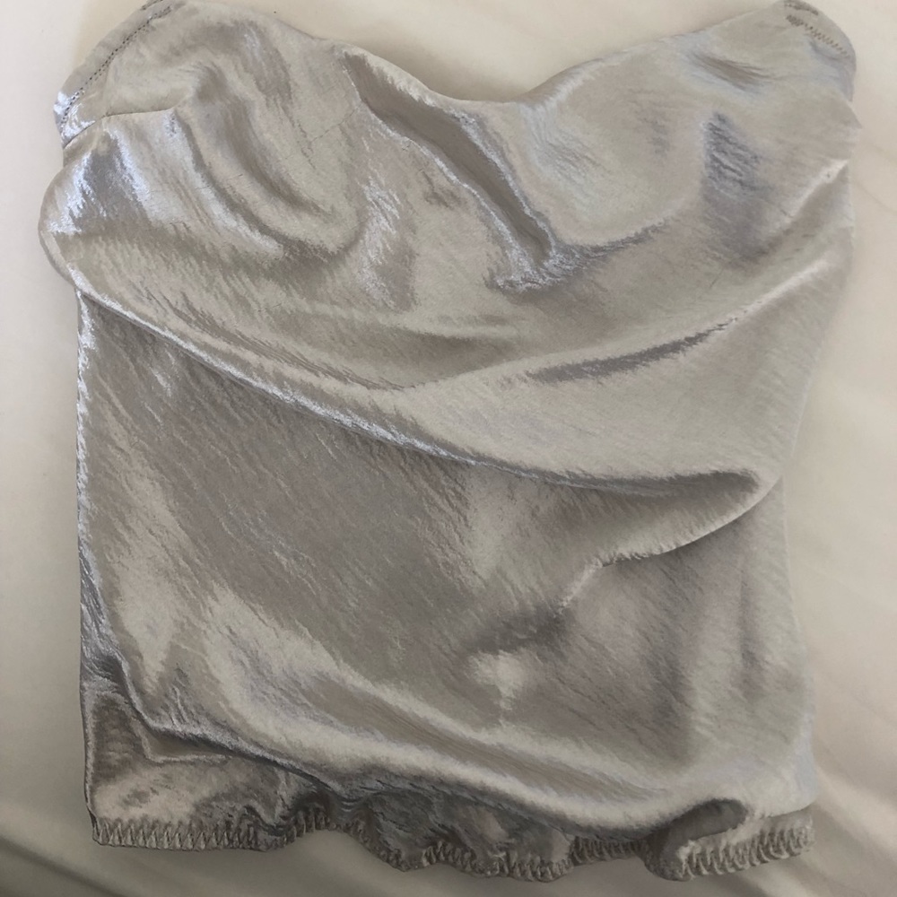 Silver Silky Corset/ Tags still on Victoria Secret
